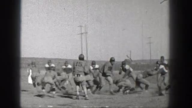 1938: video of 2 football teams competing against each other. WASHINGTON