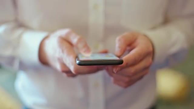 Man Using His Smart Phone Online Social Network