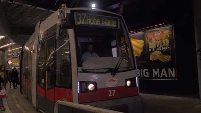 Traveling by subway in Vienna, Austria