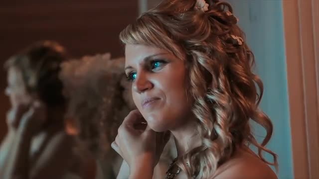 Girl With Curly Hair Dress Earrings