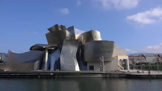 Afternoon pan of Bilbao Guggenheim