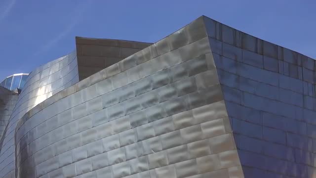 Right pan of the exterior of the Guggenheim Bilbao