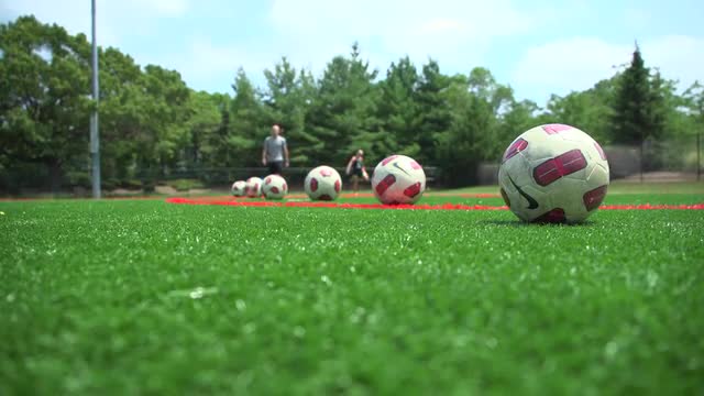 Coach preparing to train athlete