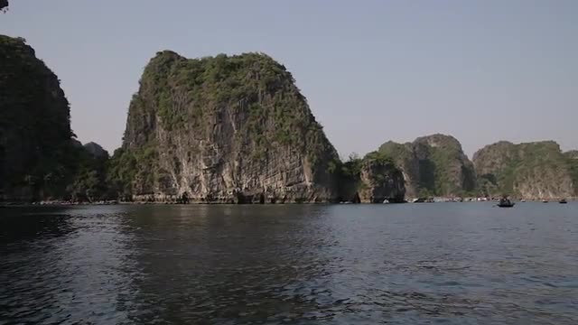 WS PAN Rock Formations in Ha Long bay / Vietnam