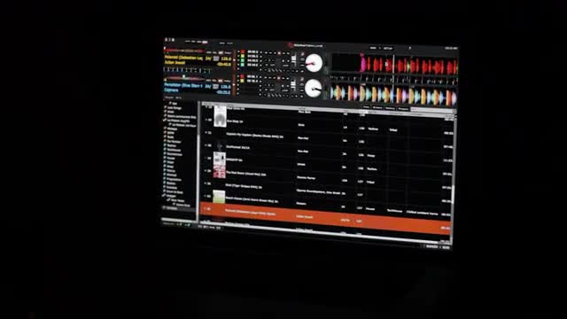 CU Disc Jockey Mixing Deck in Nightclub / Singapore