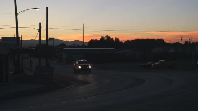 Delivery truck on W Broadway St, Needles Arizona