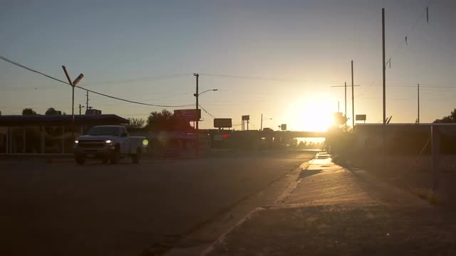 Delivery truck on W Broadway St, Needles Arizona