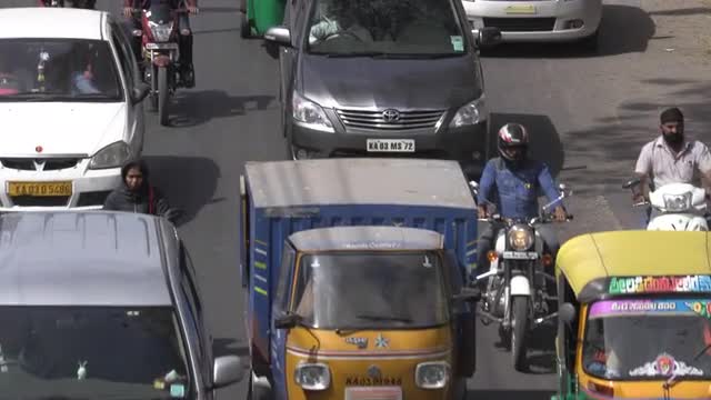 Busy traffic in India