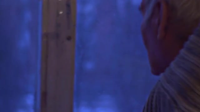 Senior Man Opens the Window Curtain Sits Down and Talking For Someone Visitors Came to See the Old M