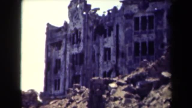 1944: ruins of dilapidated and abandoned old building MANILLA PHILIPPINES