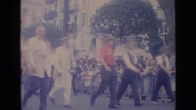 1962: members of lions club marching in parade CANNES FRANCE