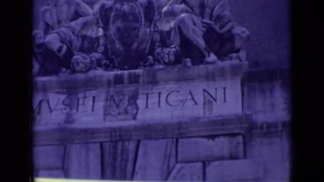 1962: wall with sculpted statue at vatican city VATICAN CITY