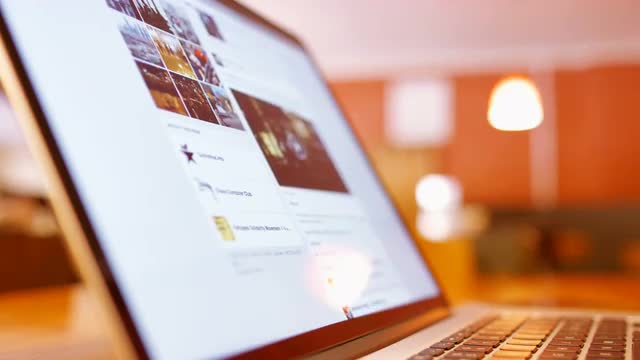 Girl in cafe and reads the news Facebook revolution news 