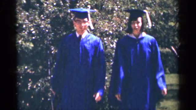 1964: a man and woman complete the degree collect the convocation certificate read next walk in cour