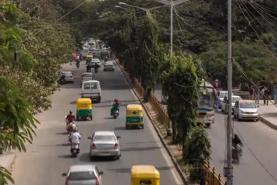 Busy traffic in India