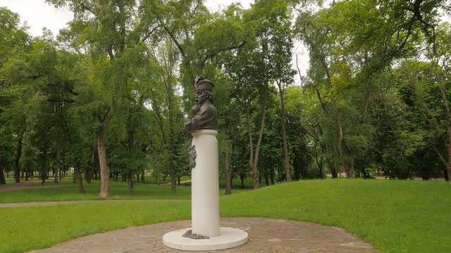 Mazepa Memorial in Chernihiv Collegium Theodosius Day Architectural Green Fresh Nature Park in Cloud