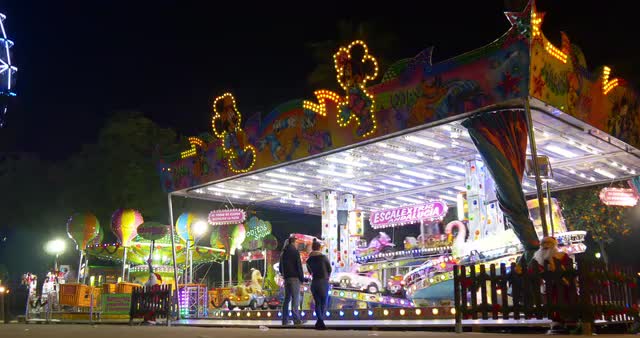 spain night light christmas fairy tale attraction 4k