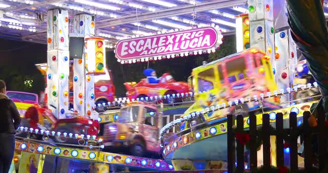 spain night light seville fairy tale attraction 4k