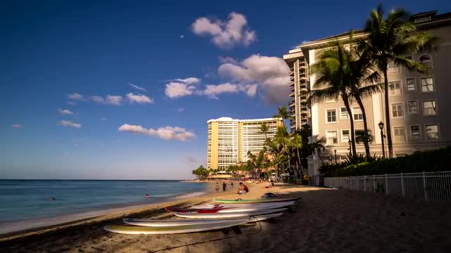 Waikiki beach in the morning 