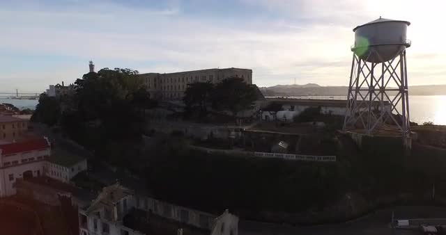 Flying towards Alcatraz