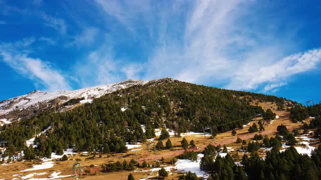 spain day light mountain ski resort 4k time lapse spain