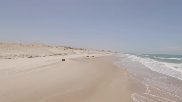 Flying over the beach in Brazil 