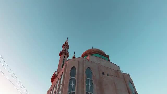 Lonely Mosque Against the Blue Sky_2.