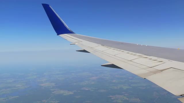 summer time clear sky jet plain flying view 4k usa