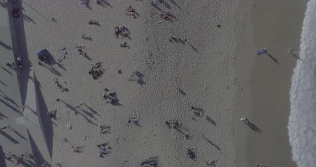 Birds eye view above Bronte Beach. Sydney Australia