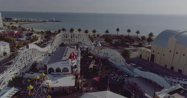 Aerial view Luna Park St Kilda Melbourne 1