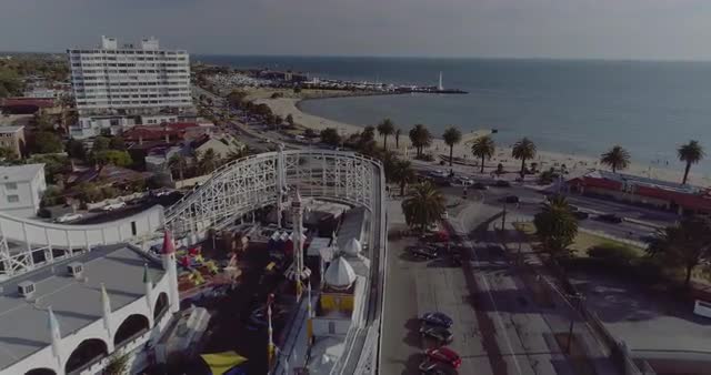 Aerial view Luna Park St Kilda Melbourne 3