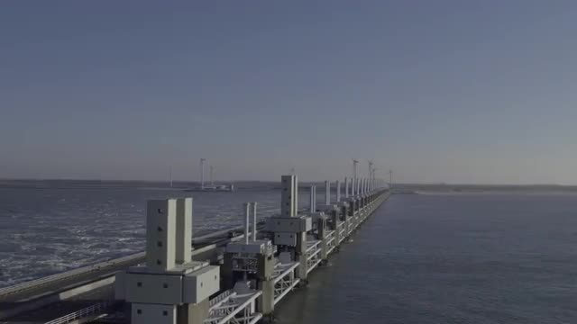 Flying around the Oosterscheldekering