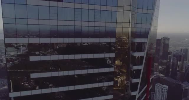 Birds eye view of Eureka Tower. Melbourne, Victoria, Australia. 