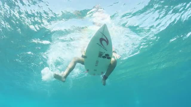 catching a wave from underneath
