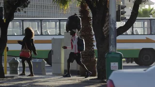Man walking on the streets of Cape Town
