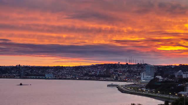 Time lapse - Winter sunset colors