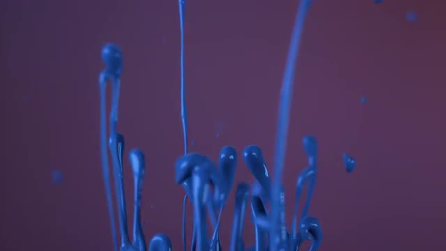 dancing ink/paint droplets