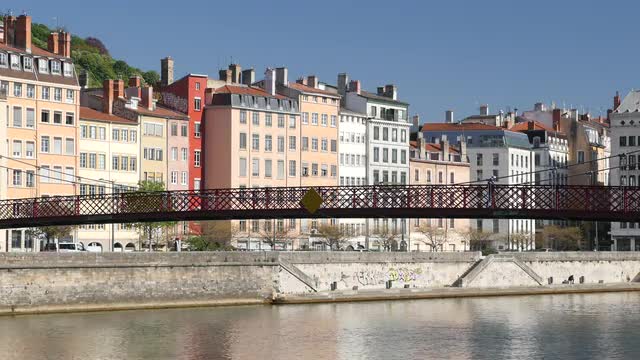 Beautiful Bridge over the Saône River in Lyon, France 2