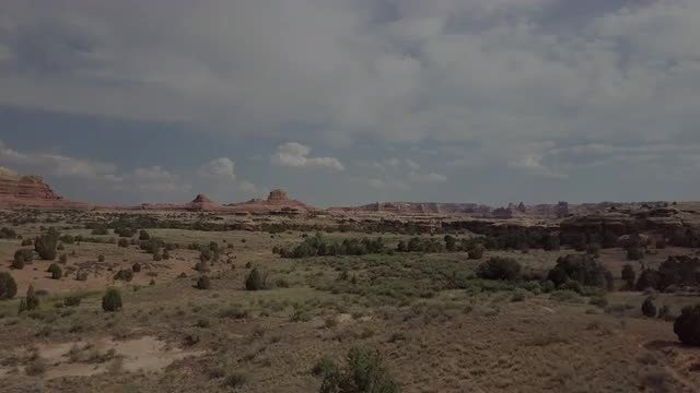 Aerial view of Needles. Canyonlands National Park. Utah USA