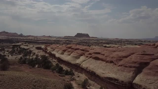 Aerial view of Needles. Canyonlands National Park. Utah USA