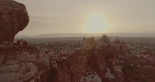 Aerial view of Needles. Canyonlands National Park. Utah USA