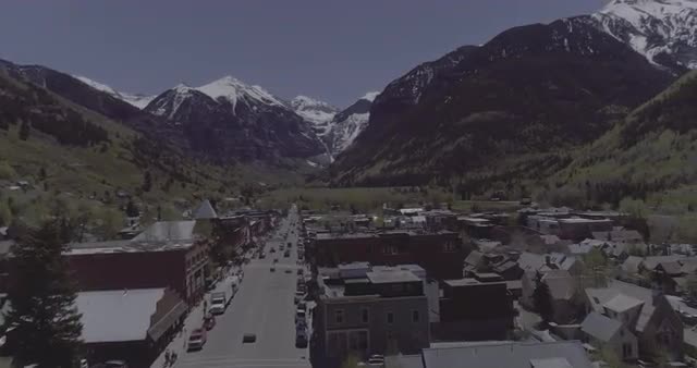 Aerial view of Telluride. Colorado USA