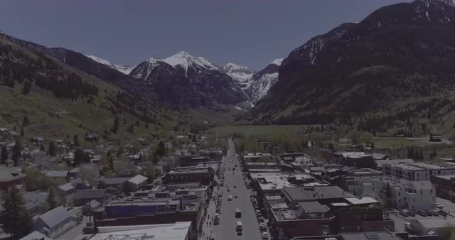  Aerial view of Telluride. Colorado USA