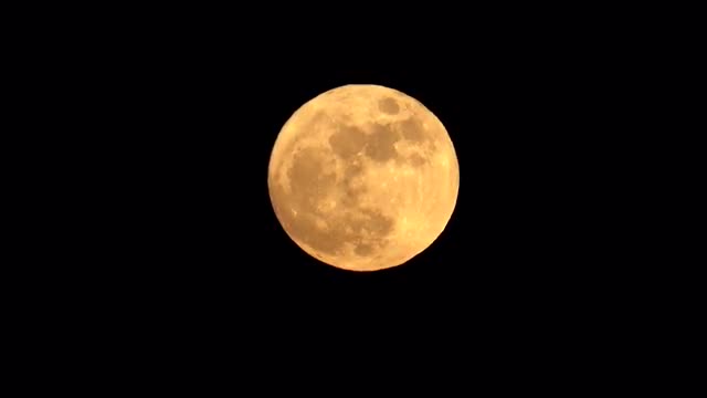 Full moon rising in the sky