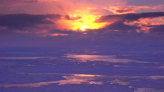 Dramatic sunrise, Hokkaido, Japan