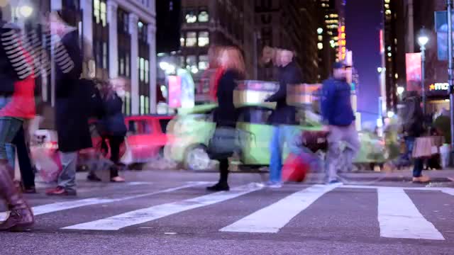 commuters going work. people walking on city streets. urban lifestyle background
