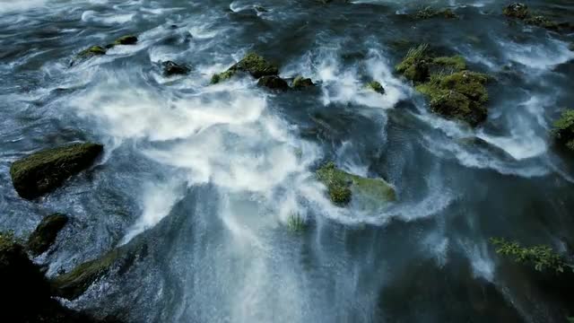 waterfall river green nature