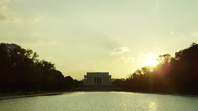 Sunset Behind the Lincoln Memorial