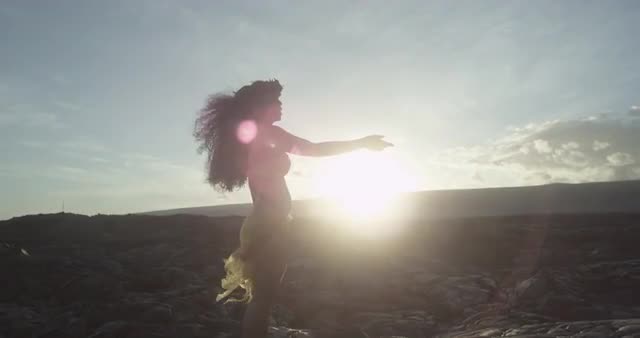 Woman Singing in the Wild