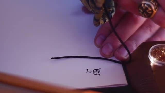 General of Imperial Guard Writes Letter to Boss Sleeves of Ancient Clothing Embroidered With Golden 